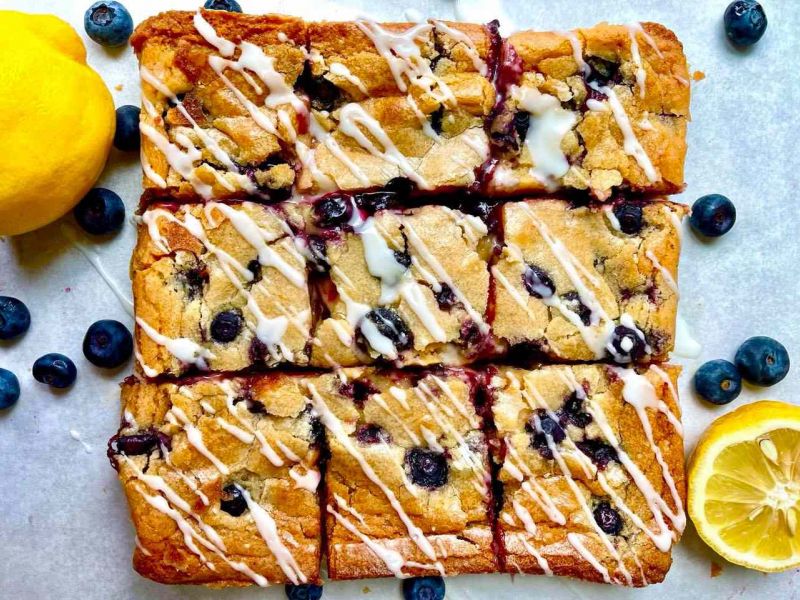 Lemon-Blueberry Blondie Bars